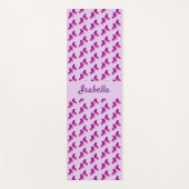 IJsschaatsen yoga mat schaats paarpatroon roze (Voorkant)