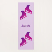 IJsschaatsen yoga mat schaats paarpatroon roze (Achterkant)