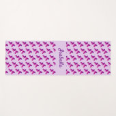 IJsschaatsen yoga mat schaats paarpatroon roze (Voorkant (horizontaal))