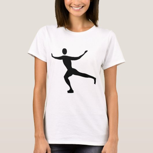 ijsschaatsen - zwart t-shirt (Voorkant)
