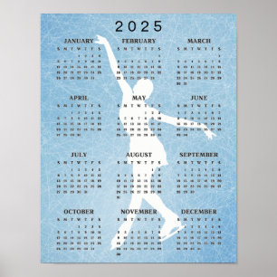 IJsSchaatser Ontwerp 2025 Kalender Poster