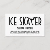 IJsschaatser Silhouet Logo, schaatscoach foto Visitekaartje (Voorkant)