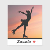 IJsschaatser Silhoutte Sticker (Vel)