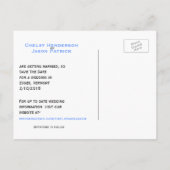 IJsschaatsers bruiloft Save the Date Post Kaart (Achterkant)