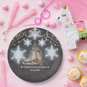 IJsschaatsfeest gepersonaliseerd Papieren Bordje (Feest)