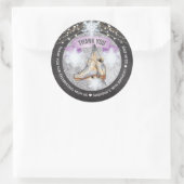 IJsschaatsfeest gepersonaliseerd Ronde Sticker (Tas)
