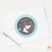 IJsschaatsfeest gunst Stickers (Envelop)
