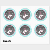IJsschaatsfeest gunst Stickers (Vel)