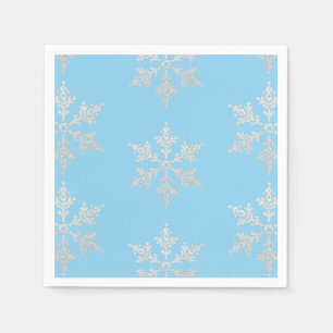 IJsschaatsfeest Sneeuwvlok Glitter Servet