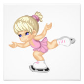 ijsschaatsmeisje foto afdruk (Voorkant)