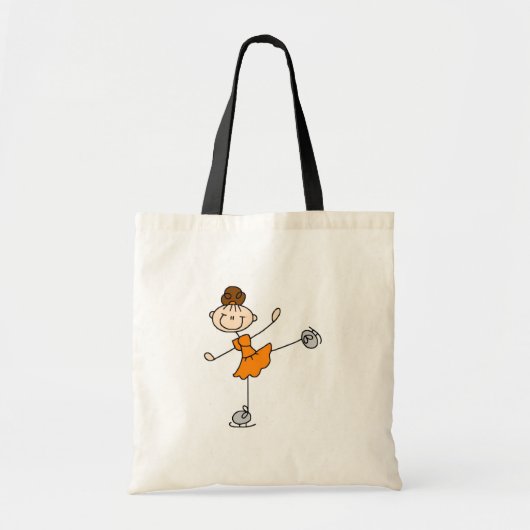 ijsschaatsmeisje in Oranje zak Tote Bag (Voorkant)