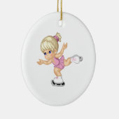 ijsschaatsmeisje keramisch ornament (Rechts)