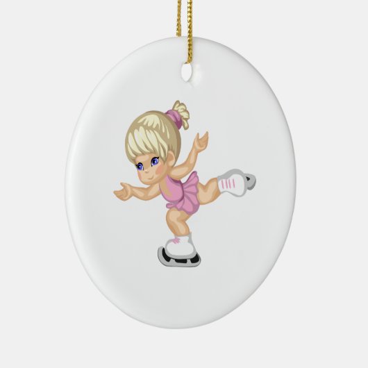 ijsschaatsmeisje keramisch ornament (Rechts)
