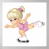 ijsschaatsmeisje poster (Voorkant)