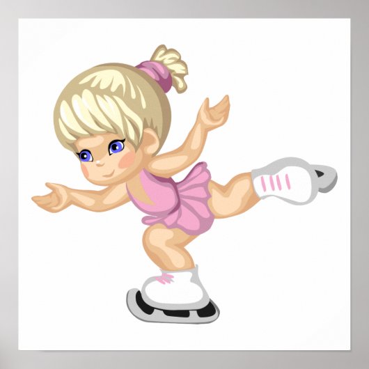 ijsschaatsmeisje poster (Voorkant)