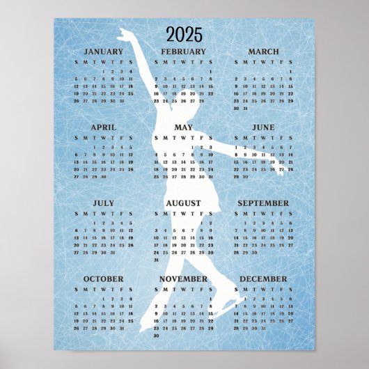 IJsschaatsontwerp 2025 Kalender Poster (Voorkant)