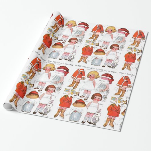 ijsschaling ⛸ papierDolls Gift Wrap Cadeaupapier (Uitgerold)