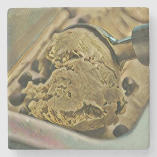 ijsschelp stenen onderzetter (Voorkant)