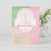  ijsschep Retro 1950s Baby shower Kaart (Staand voorkant)