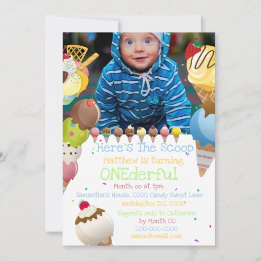 IJsschep zomer foto kleurrijk feest Kaart (Voorkant)