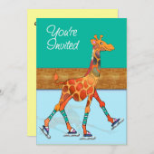 IJsschilderende Giraffe aan de rand Kaart (Voorkant / Achterkant)