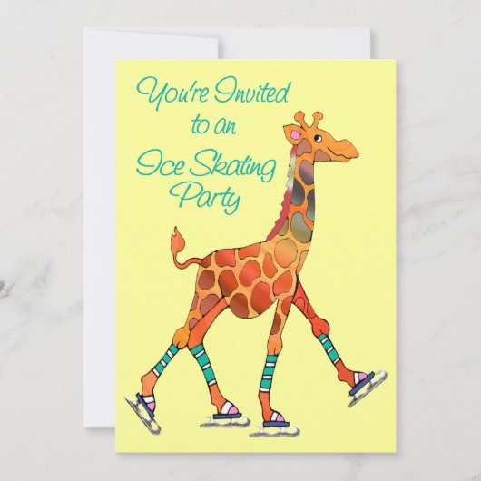 IJsschilderende Giraffe Kaart (Voorkant)