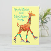 IJsschilderende Giraffe Kaart (Staand voorkant)