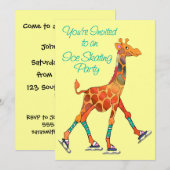 IJsschilderende Giraffe Kaart (Voorkant / Achterkant)