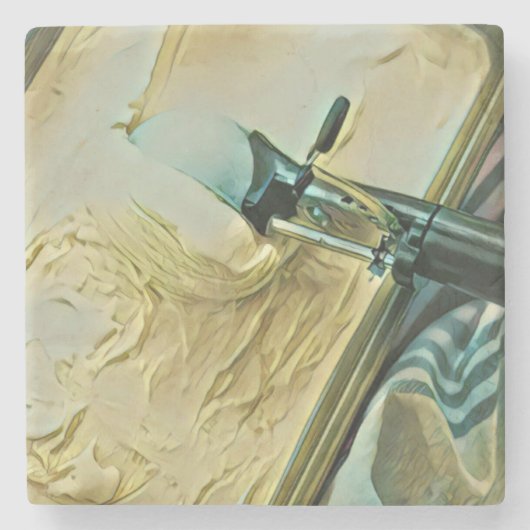 ijsschottaart stenen onderzetter (Voorkant)