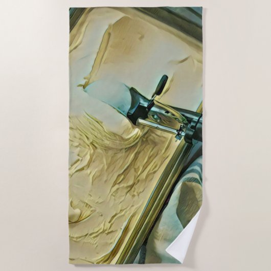 ijsschottaart strandlaken (Voorkant)