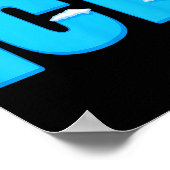 IJsshirt volwassenen kinderen mannen vrouwen vuur Poster (Hoek)