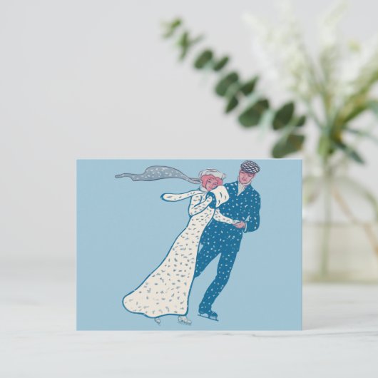 ijsSkaters Briefkaart (Staand voorkant)