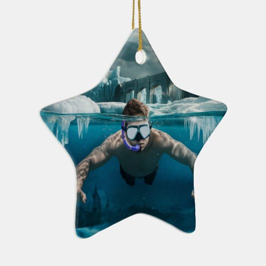 IJssnorkelaar Keramisch Ornament (Rechts)