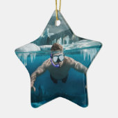 IJssnorkelaar Keramisch Ornament (Links)