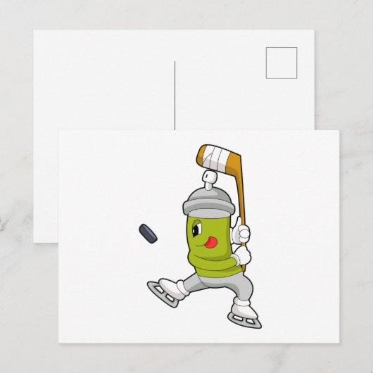 Ijsspray IJshockey IJshockeystick Briefkaart (Voorkant / Achterkant)