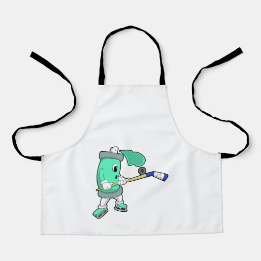 IJsspray op ijshockey met ijshockeystick Schort (Voorkant)