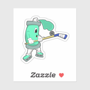 IJsspray op ijshockey met ijshockeystick Sticker