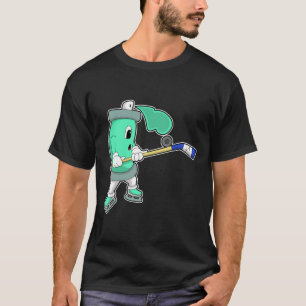 IJsspray op ijshockey met ijshockeystick T-shirt