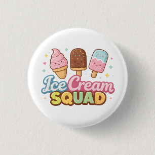 IJssquad Mooie Cartoon Ijslolly Ronde Button 3,2 Cm