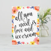 IJsstation betaalbaar bloemenbord Kaart (Staand voorkant)