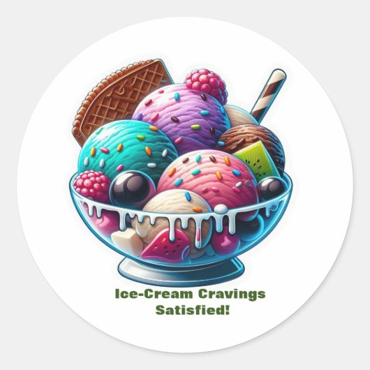 IJsstickers Ronde Sticker (Voorkant)