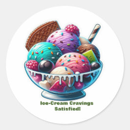 IJsstickers Ronde Sticker