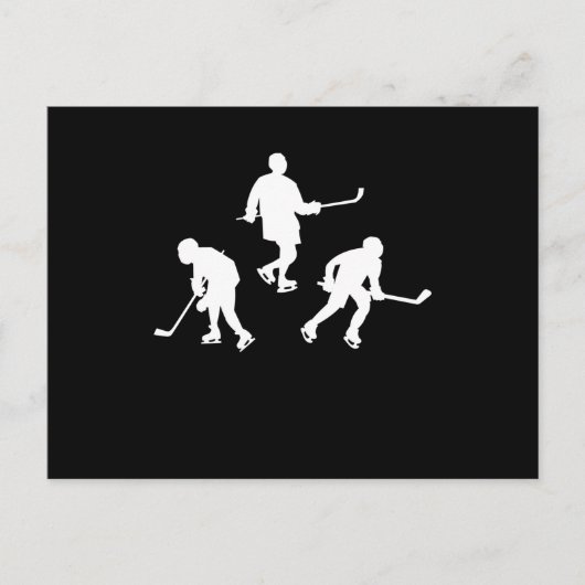 IJsstok speler silhouet cool sport cadeau Briefkaart (Voorkant)