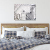 IJsstraten en wolkenstraten in het Zee Okhotsk Canvas Afdruk (Insitu (Slaapkamer))