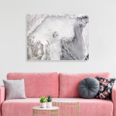 IJsstraten en wolkenstraten in het Zee Okhotsk Canvas Afdruk (Insitu (Woonkamer))