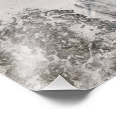 IJsstraten en wolkenstraten in het Zee Okhotsk Foto Afdruk (Hoek)