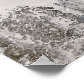 IJsstraten en wolkenstraten in het Zee Okhotsk Poster (Hoek)