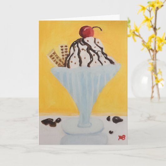 IJssundae Kaart (Gele Bloem)