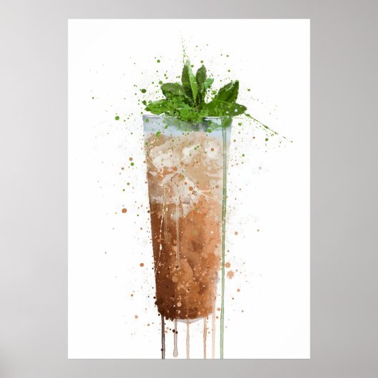IJsthee Latte Poster (Voorkant)