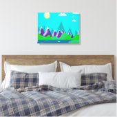 IJstop bergen Canvas Afdruk (Insitu (Slaapkamer))